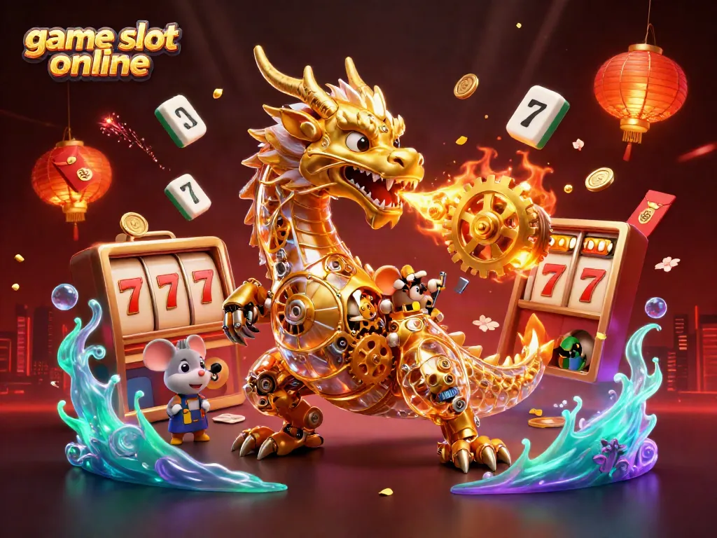 Experience thrilling game slot online visuals featuring dynamic characters and engaging casino elements.
