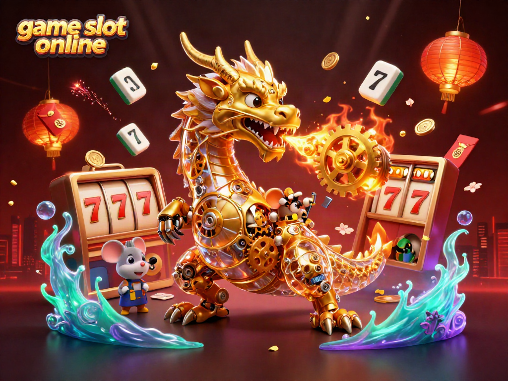 Experience thrilling game slot online visuals featuring dynamic characters and engaging casino elements.