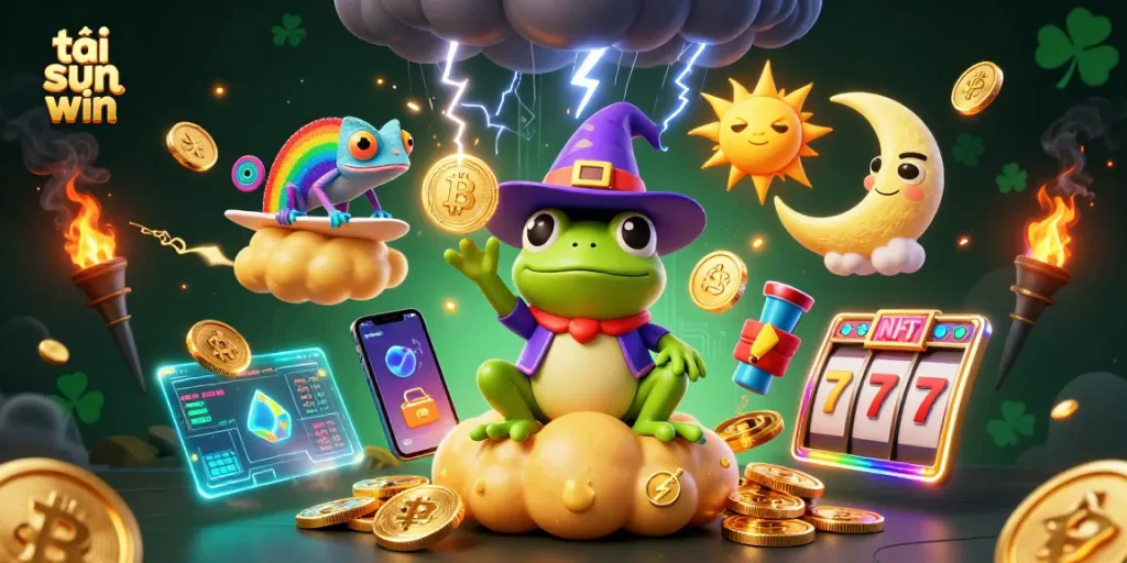 Experience the thrill of gaming as you tải sun win and dive into a world of vibrant, animated casino adventures featuring gold coins and slot elements.